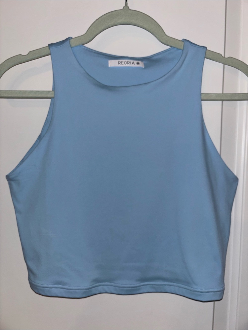 ReoRia Light Blue Sleeveless Crop Top